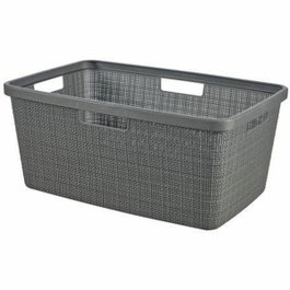 Curver Corbeille à Linge Jute 46 L - Anthracite