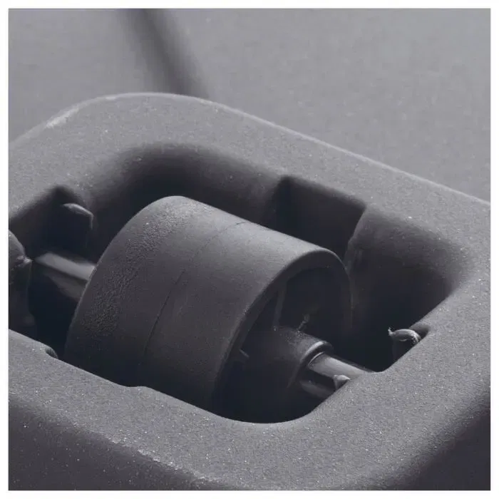 Deroma Pot de Fleurs Cube Cosmo Perle - 38 x 39 cm - Blanc - Réserve d'Eau, Roulettes - Matière Recyclée Résistante au Gel et aux UV - 25.5L