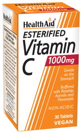 HEALTH AID Esterified Vitamina C 1000mg 30 comprimés Vegan