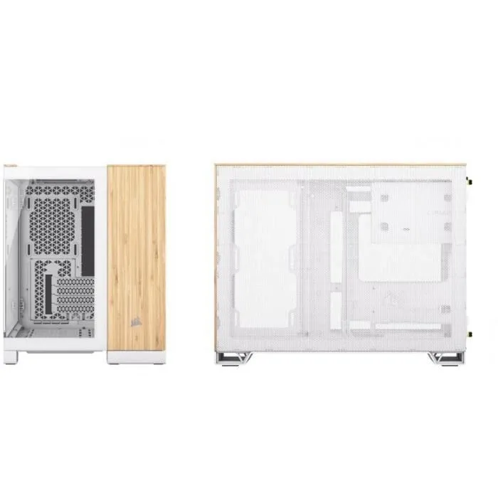 Corsair CC-9011288-WW 2500X - Boîtier PC mATX en Bamboo et Blanc avec Fenêtre en Verre Trempé Corsair CC-9011288-WW 2500X - Boîtier PC mATX en Bamboo et Blanc avec Fenêtre en Verre Trempé