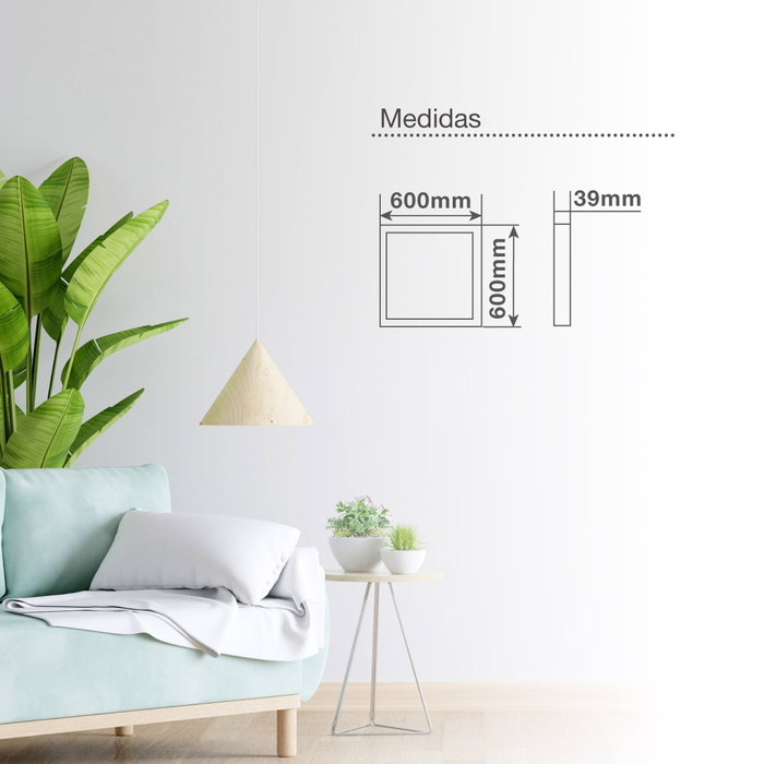 GSC Evolution Panneau LED de surface Borma 60x60cm 40W 6000K Nickel