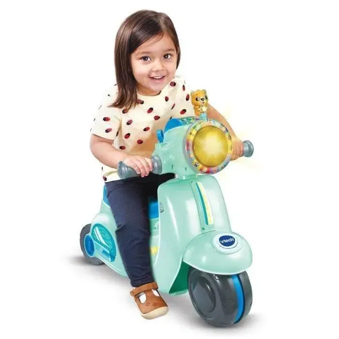 VTech Porteur Scooter Interactif 3 en 1 - Évolutif de 12 à 36 Mois avec Rouleau GPS et Consignes de Sécurité - Langue Française