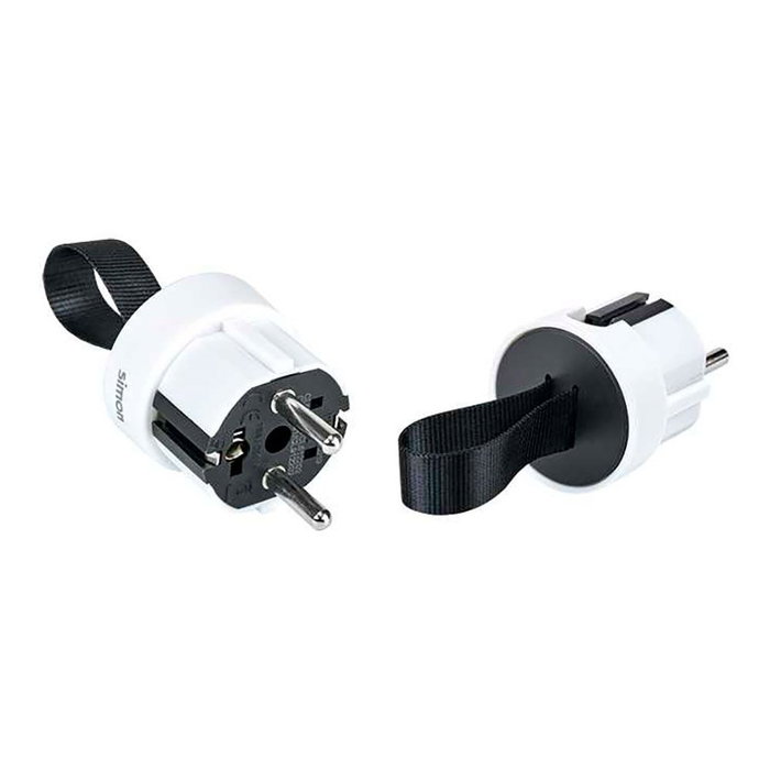 Fiche électrique Simon Blanc 250 V Fiche électrique Simon Blanc 250 V