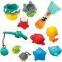 Infantino Coffret de bain 17 pièces - Gobelets, aspergeurs et pêche à la ligne