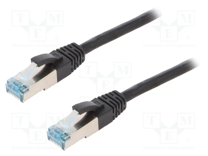 LOGILINK Cordon de raccordement Cat 6a S/FTP RJ45 1m noir LOGILINK Cordon de raccordement Cat 6a S/FTP RJ45 1m noir