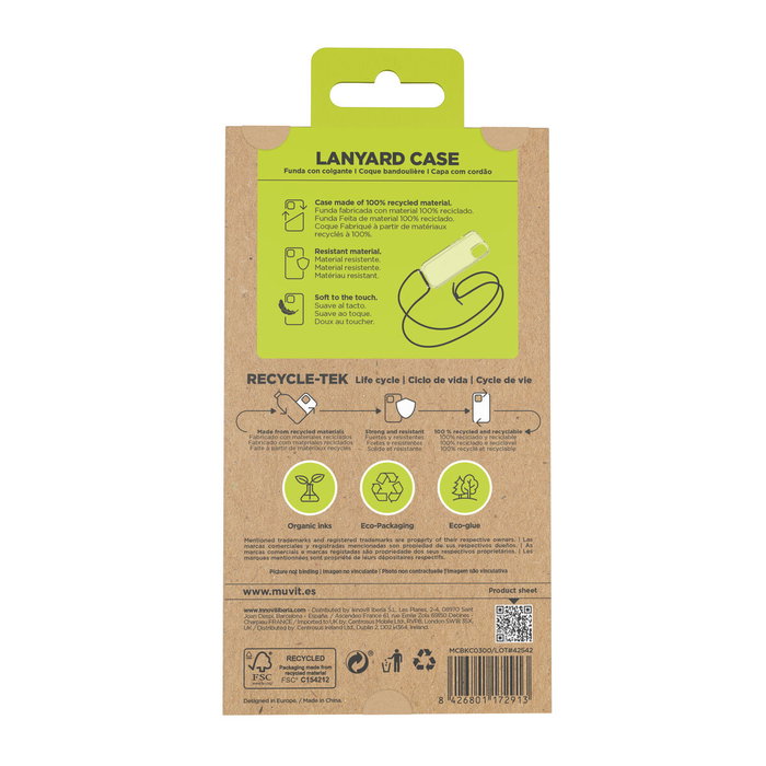 Protection pour téléphone portable Muvit for Change iPhone 15