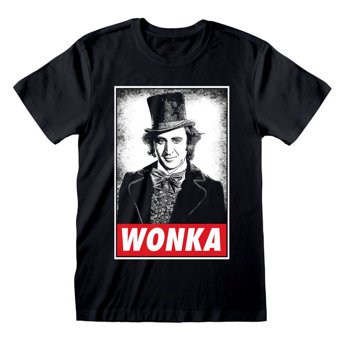 Willy Wonka T-shirt à manches courtes unisex Willy Wonka Wonka Noir XL Willy Wonka T-shirt à manches courtes unisex Willy Wonka Wonka Noir XL