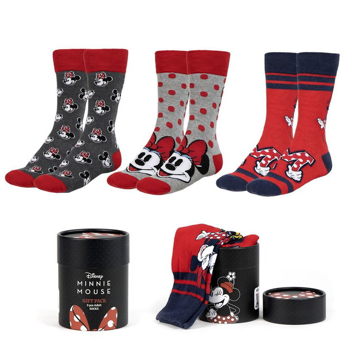 Cerdá Pack de 3 paires de chaussettes Minnie Mouse, Taille 36-43