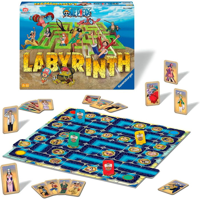 RAVENSBURGER Jeu de Société Labyrinth One Piece - Jeu de Plateau Classique avec Labyrinthe Modulable - Pour 2 à 4 Joueurs - À Partir de 7 Ans