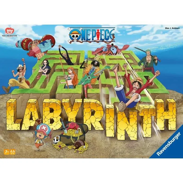 Ravensburger - Jeu de société Labyrinthe One Piece - Jeu de plateau et de réflexion pour enfants et familles - À partir de 7 ans - 22887