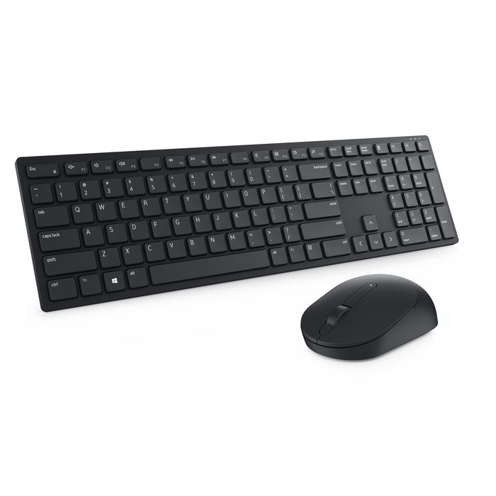 Dell KM5221W - Clavier et souris sans fil Pro pour bureau - Layout allemand QWERTZ - Noir - Raccourcis programmables, batterie longue durée