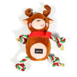 Jouet pour chien en peluche Gloria XMAS RUDOLF Marron