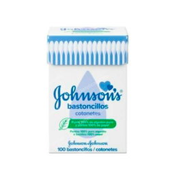 Johnson's Baby Cotons-tiges x 100 unités pour bébé - Nettoyage doux et sûr pour les zones sensibles, 100% coton pur, emballage recyclable.