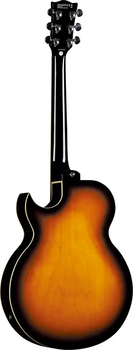EKO Guitare Électrique Hollowbody Jazz Single Cut Sunburst Paulownia Arce Laurel 2 Humbuckers 22 Frettes 630mm