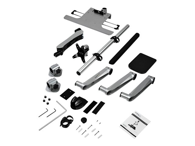 StarTech.com Station de travail murale VESA pour moniteur 13-30 pouces avec support clavier et gestion de câbles