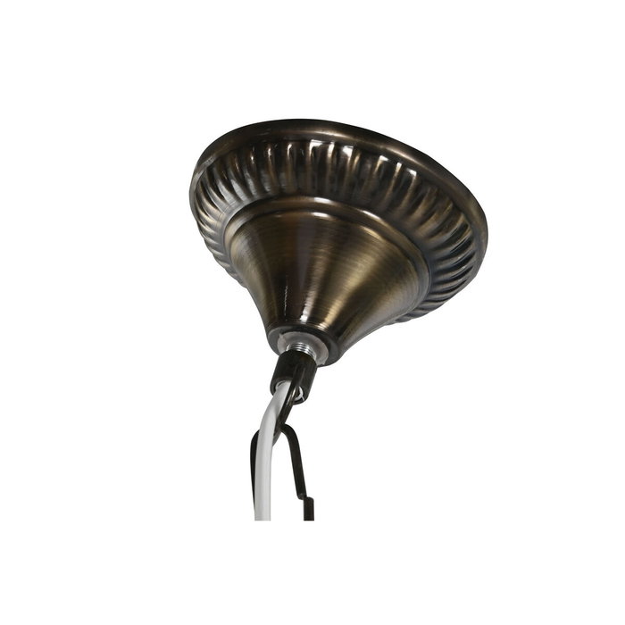 Suspension Home ESPRIT Vert Bleu ciel Métal Verre 25 W 23 x 23 x 66 cm (2 Unités)