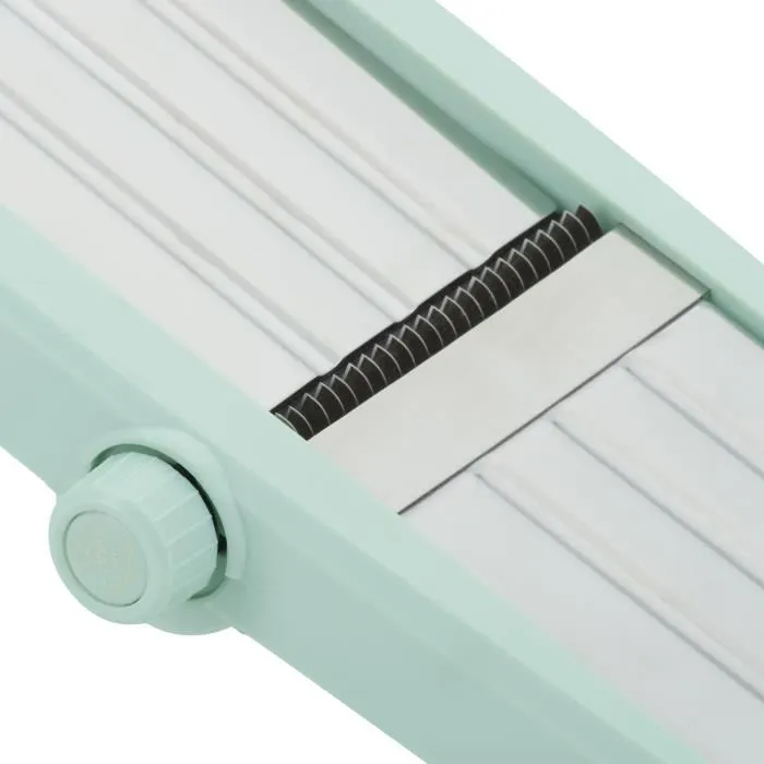 Livoo MEN429 Mandoline 3 en 1 - Lames en acier inoxydable - Épaisseur de coupe réglable 3 à 9 mm - Poignée amovible et poussoir sécurisé