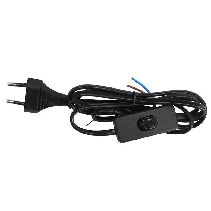 GSC Evolution Câble de connexion plat avec interrupteur 2x0.75mm 1,5M Negro GSC Evolution Câble de connexion plat avec interrupteur 2x0.75mm 1,5M Negro
