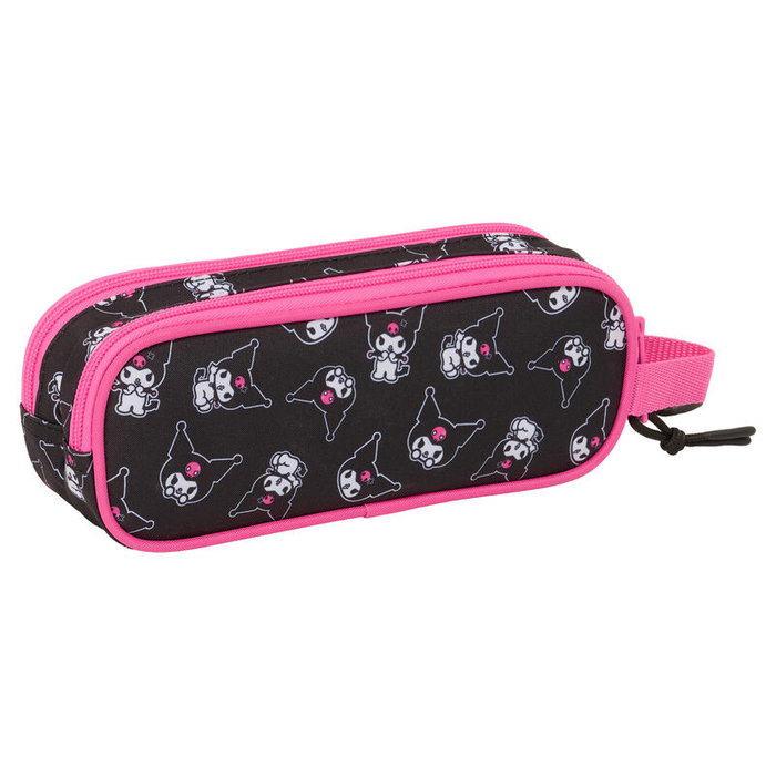 Safta Trousse Fourre-Tout Double Kuromi Noir Fuchsia