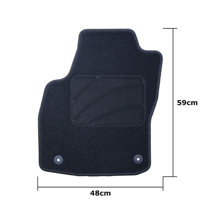 Set de tapis de voitures OCC Motorsport OCCOP0008 Noir Opel Astra H Twintop Cabrio 4 Pièces