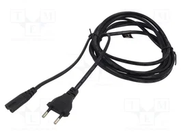 SAVIO Câble d'alimentation H03VVH2-F 3m, CEE 7/16 vers IEC C7 femelle