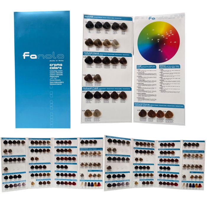 Fanola Crema Colore Nuancier de Couleurs pour Cheveux - Gamme de Teintes pour Salon Professionnel