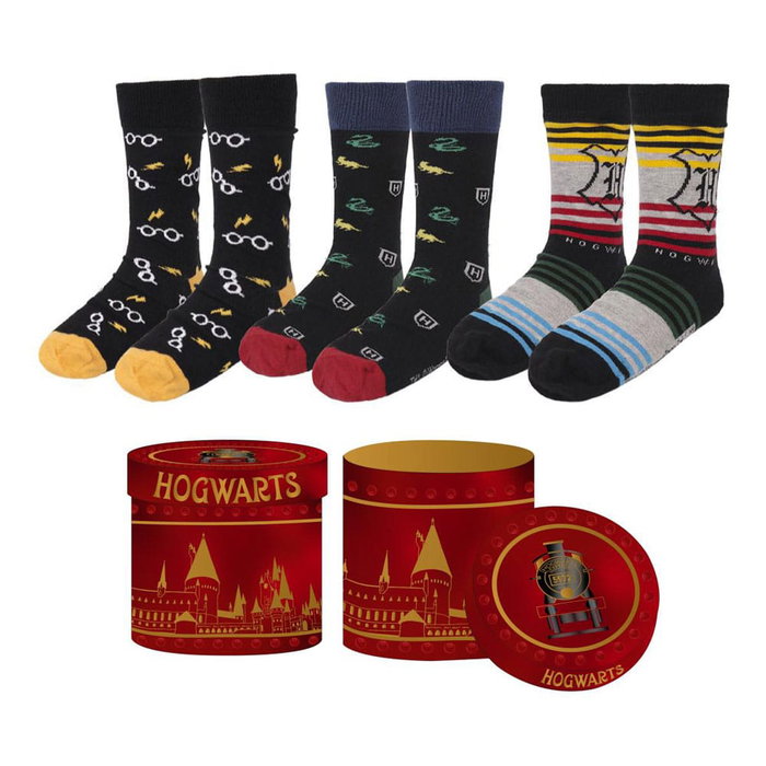 Cerdá Pack de 3 paires de chaussettes Harry Potter Poudlard 38-45