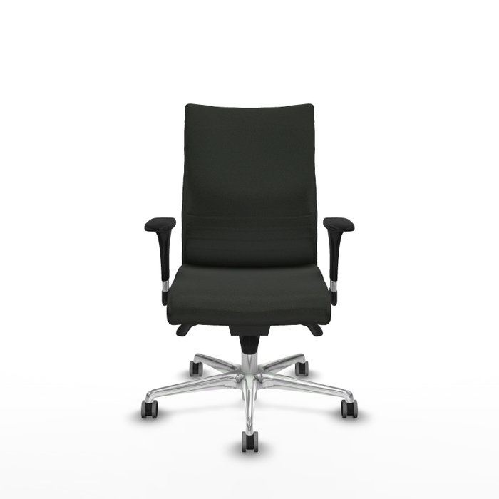 Piqueras Y Crespo Chaise Albacete confidente, mécanisme Sincro, tissu Noir, base aluminium