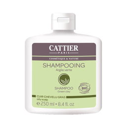 Cattier Shampooing à l'argile verte pour cheveux gras 250ml