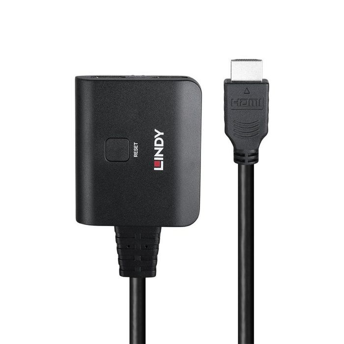 Lindy Câble Splitter HDMI 4K60 2 Ports - Distribution HDMI 2.0 18G avec Résolution 4K à 60 Hz HDR HDCP 2.2 pour Affichage Double