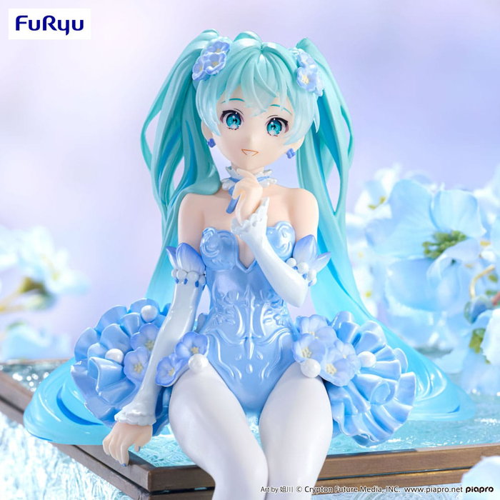 Hatsune Miku statuette PVC Noodle Stopper Flower Fairy Nemophila Pail Blue Color Ver. 15 cm Hatsune Miku statuette PVC Noodle Stopper Flower Fairy Nemophila Pail Blue Color Ver. 15 cm