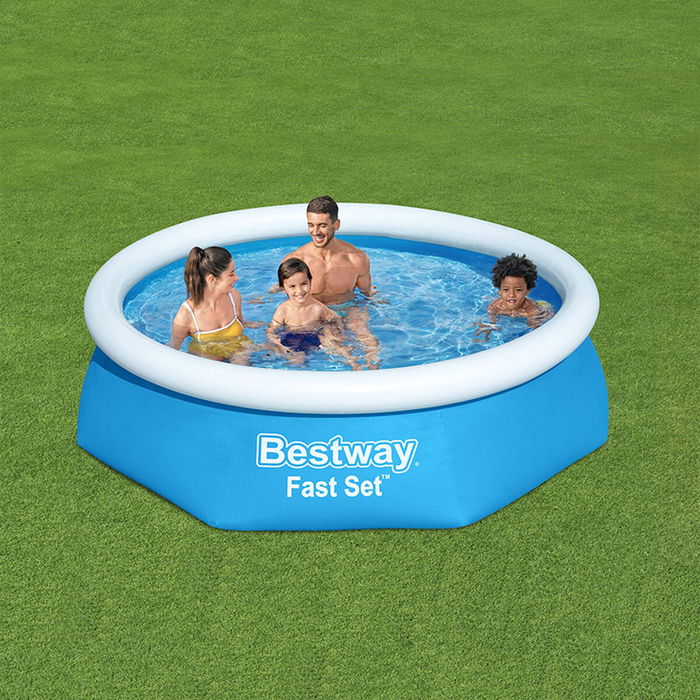 Bestway Piscine Gonflable Adulte Anneau avec Purificateur 244x61 cm Jardin 57450