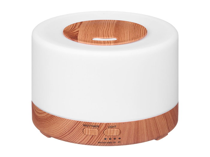 Acorde Humidificateur Base Fini Bois LED 500 ml 16x11x16 cm Blanc (Set de 6)