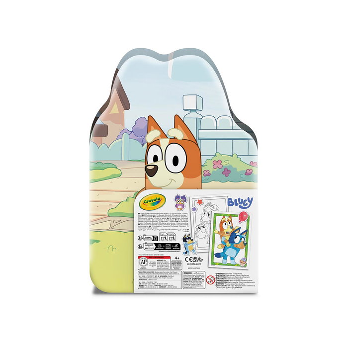 Crayola - Maletin de Coloriage Bluey 45 Piezas - Coffret avec 26 Mini Feutres, 20 Pages et Autocollants - Licence Officielle - Version Espagnole Crayola - Maletin de Coloriage Bluey 45 Piezas - Coffret avec 26 Mini Feutres, 20 Pages et Autocollants - Licence Officielle - Version Espagnole
