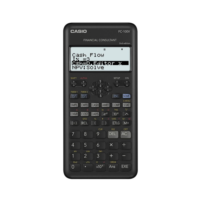 Casio FC-100V Calculatrice financière Noir