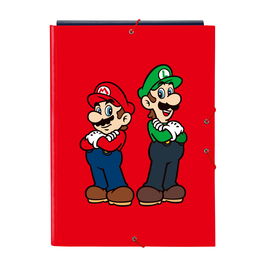 Reliure à anneaux Super Mario Mamma mia Rouge Blue marine A4 26 x 33.5 x 2.5 cm