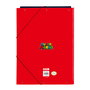 Reliure à anneaux Super Mario Mamma mia Rouge Blue marine A4 26 x 33.5 x 2.5 cm
