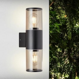 Brilliant SERGIORO Applique extérieure noire dépolie 2x E27 20W