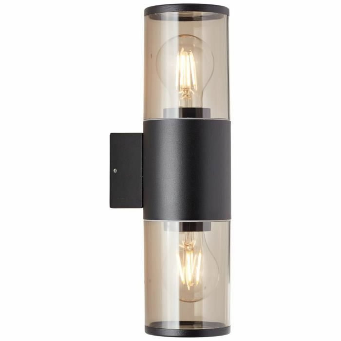 Brilliant SERGIORO Applique extérieure noire dépolie 2x E27 20W