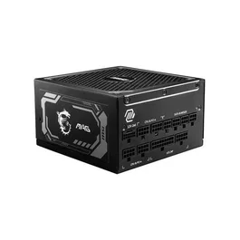 MSI MAG A1000GL - Alimentation PC Gaming Modulaire 1000W 80 PLUS Gold, ATX 3.1, PCIe 5.1, Connecteur 16 broches 600W, Ventilateur 135mm, Câbles Plats
