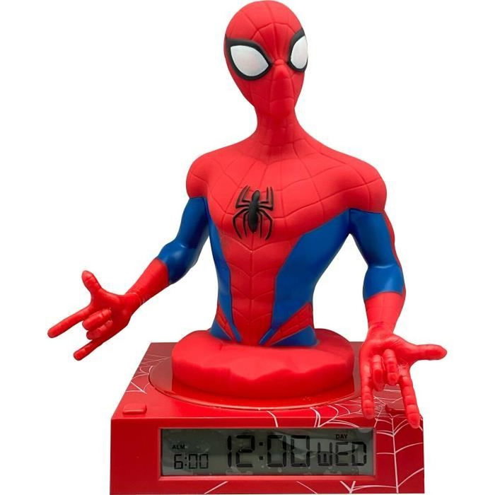 Kids Licensing Réveil figurine 3D Spiderman Rouge et Bleu Kids Licensing Réveil figurine 3D Spiderman Rouge et Bleu