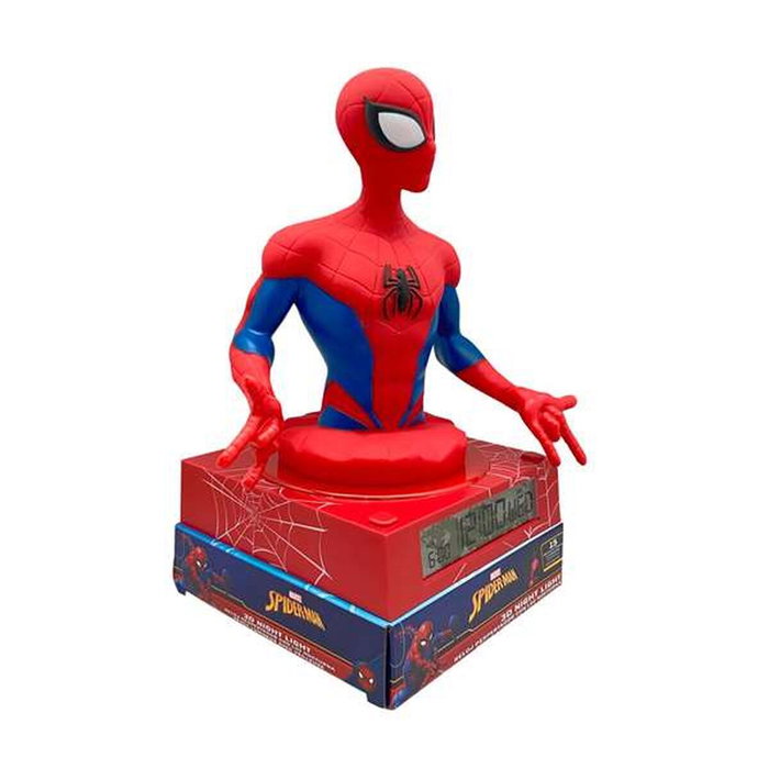 Kids Licensing Réveil figurine 3D Spiderman Rouge et Bleu Kids Licensing Réveil figurine 3D Spiderman Rouge et Bleu