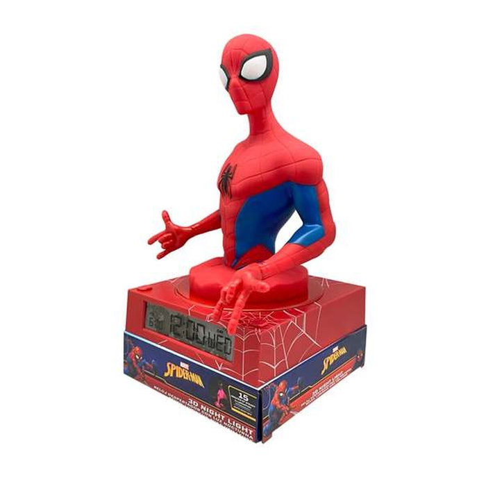 Kids Licensing Réveil figurine 3D Spiderman Rouge et Bleu Kids Licensing Réveil figurine 3D Spiderman Rouge et Bleu
