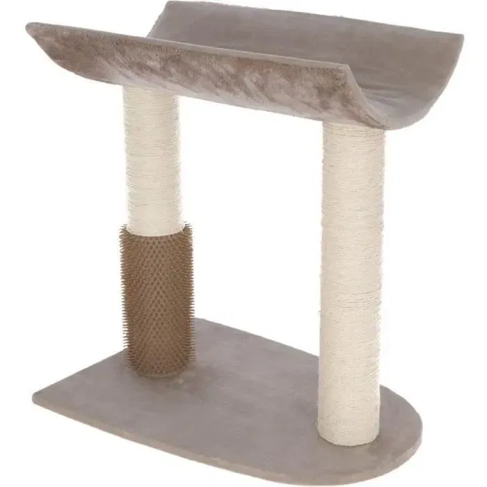 Kerbl Arbre à chat Ambiance Taupe 49x35x56 cm avec couchage rembourré et picots de massage - Sisal - Idéal pour chats de taille moyenne Kerbl Arbre à chat Ambiance Taupe 49x35x56 cm avec couchage rembourré et picots de massage - Sisal - Idéal pour chats de taille moyenne