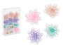 Pincello PVC 24 Pièces Visillo Boucles Pastel Couleurs Vert Bleu Violet Rose 7,5 cm (Set de 12)