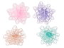 Pincello PVC 24 Pièces Visillo Boucles Pastel Couleurs Vert Bleu Violet Rose 7,5 cm (Set de 12)