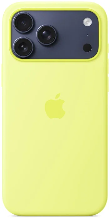 Apple iPhone 17 Pro Max - Coque en silicone avec MagSafe - Jaune néon