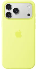 Apple iPhone 17 Pro Max - Coque en silicone avec MagSafe - Jaune néon