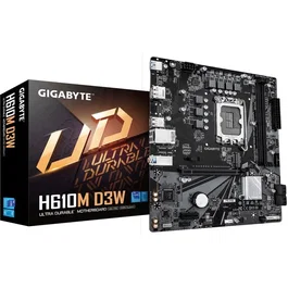 GIGABYTE Carte mère H610M D3W Micro-ATX, chipset Intel H610, DDR4, pour PC bureautique et multimédia