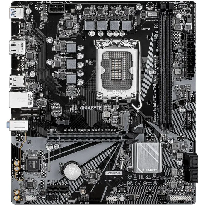GIGABYTE Carte mère H610M D3W Micro-ATX, chipset Intel H610, DDR4, pour PC bureautique et multimédia